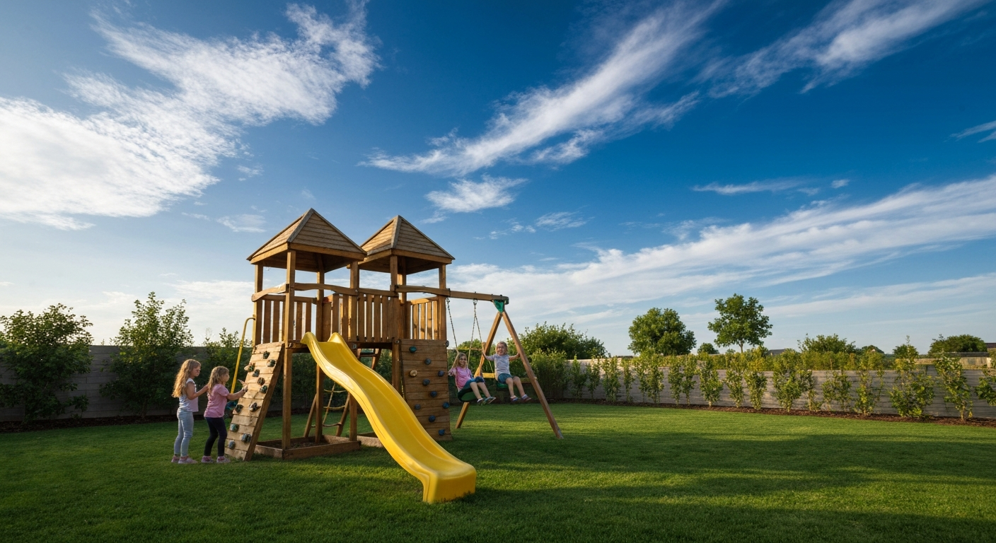 Детская деревянная площадка