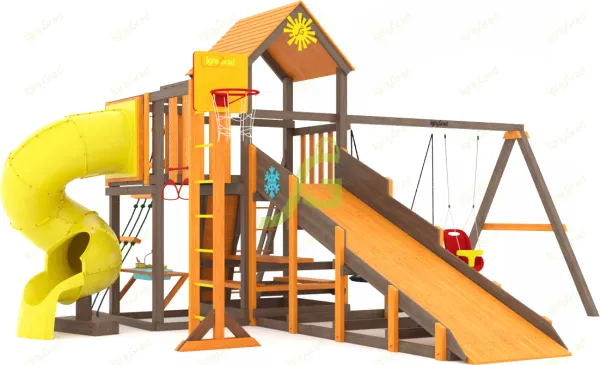 Всесезонная Грид мод.1 SF 1 - деревянная площадка, возраст 3-14 лет