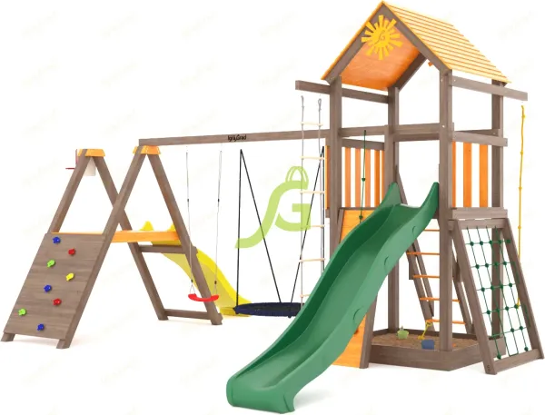 Панда Фани Gride - деревянная площадка, возраст 3-12 лет