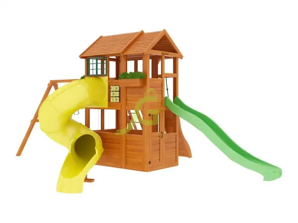 Клубный домик - деревянная площадка, возраст 3-12 лет