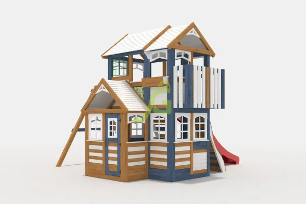 Клубный домик 2 Люкс - деревянная площадка, возраст 3-12 лет