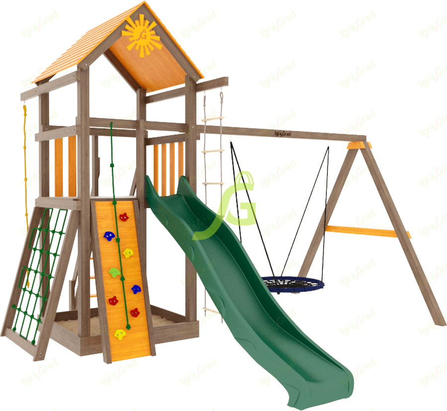 Панда Фани Нест - деревянная площадка, возраст 3-12 лет