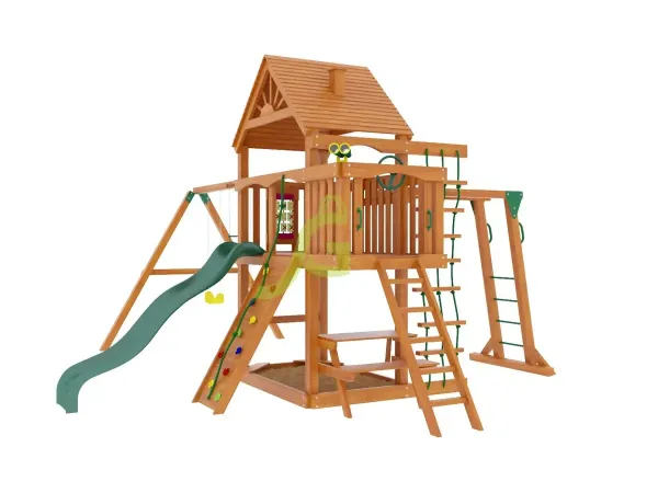 Шато с рукоходом (дерево) - деревянная площадка, возраст 3-12 лет