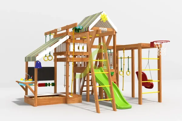 Малыш B4 - деревянная площадка, возраст 2-8 лет