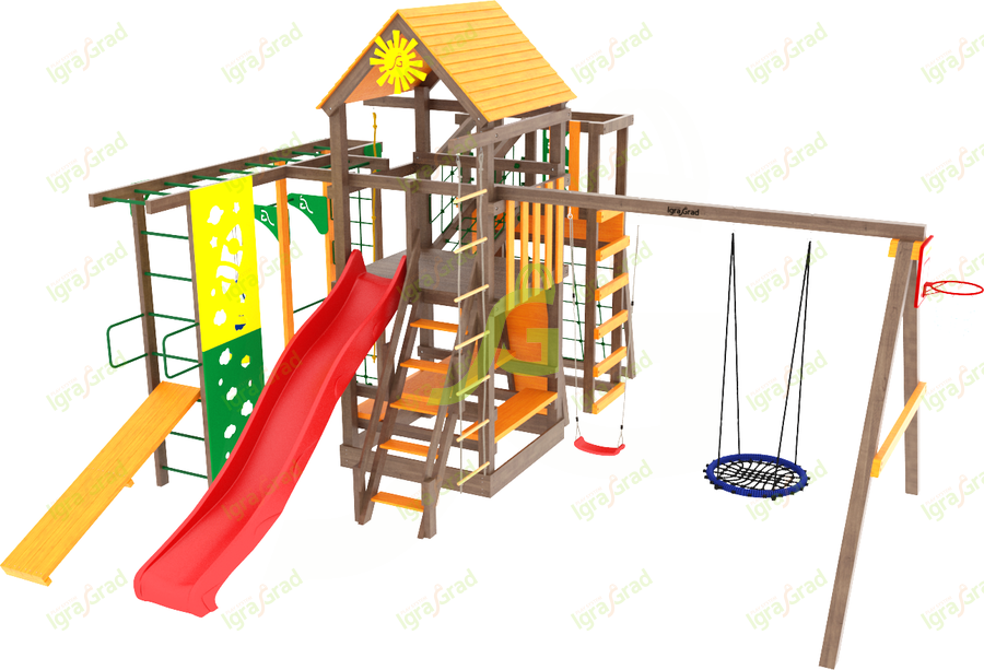 Спорт 2 - деревянная площадка, возраст 3-12 лет