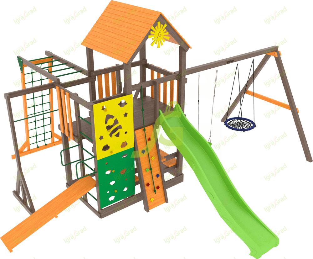 Спорт 4 - деревянная площадка, возраст 3-12 лет