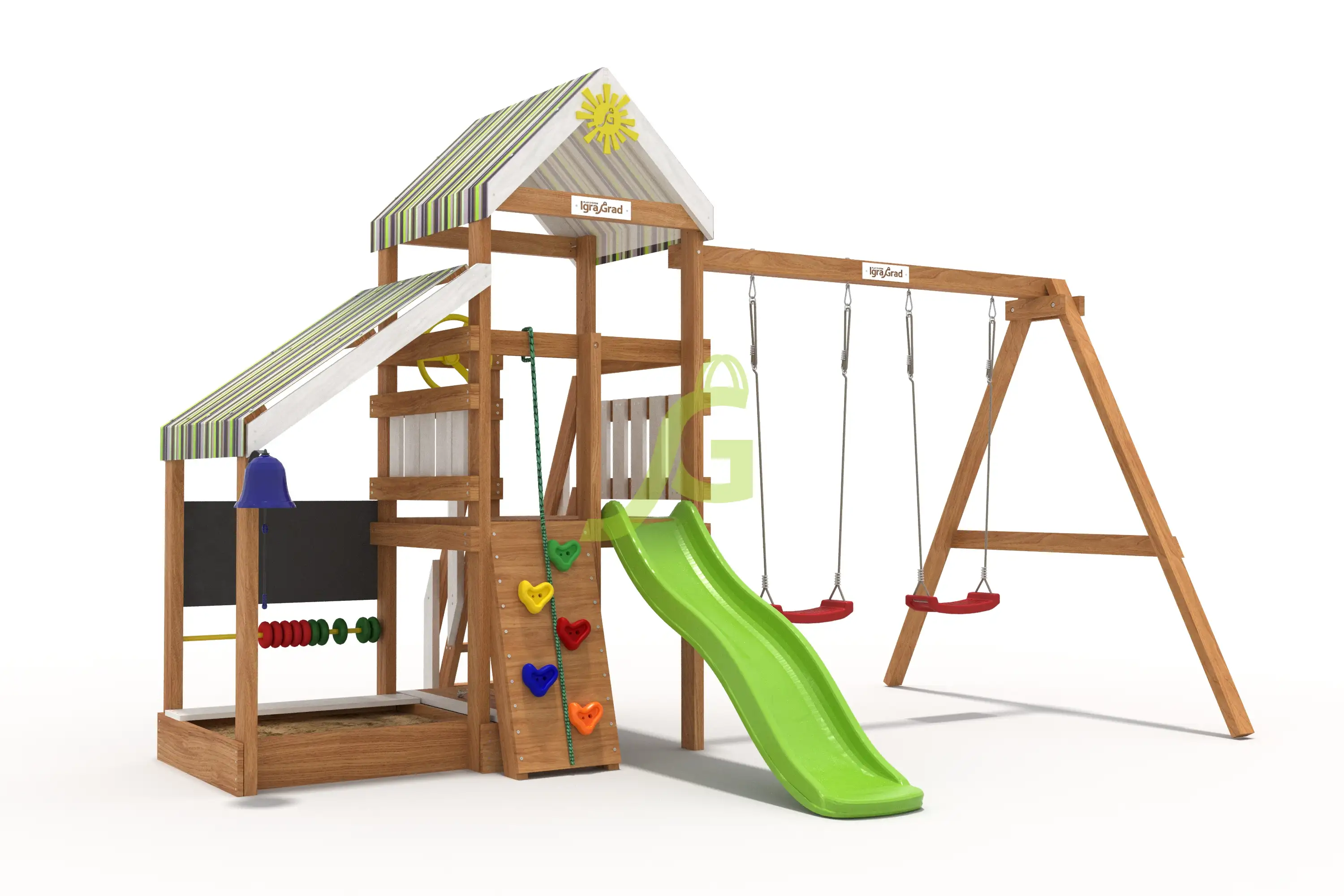 В5 - деревянная площадка, возраст 3-12 лет