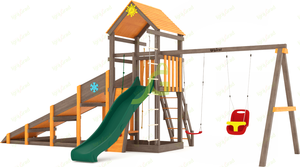 Всесезонная площадка С Грайд SF2 - деревянная площадка, возраст 3-12 лет