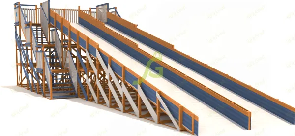 Зимняя горка 5 м - деревянная площадка, возраст 3-14 лет